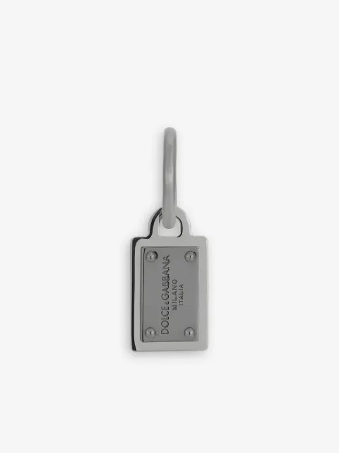 Dolce & Gabbana logo-engraved tag earrings