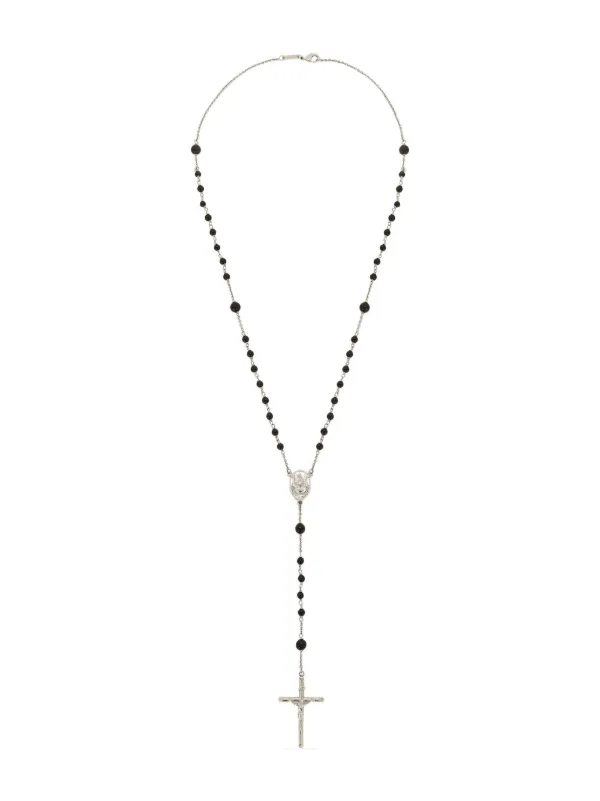 Dolce & Gabbana Rosary gemstone-detail Necklace | Black | FARFETCH PH