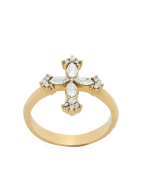 Dolce & Gabbana Anel com crucifixo e cristais 