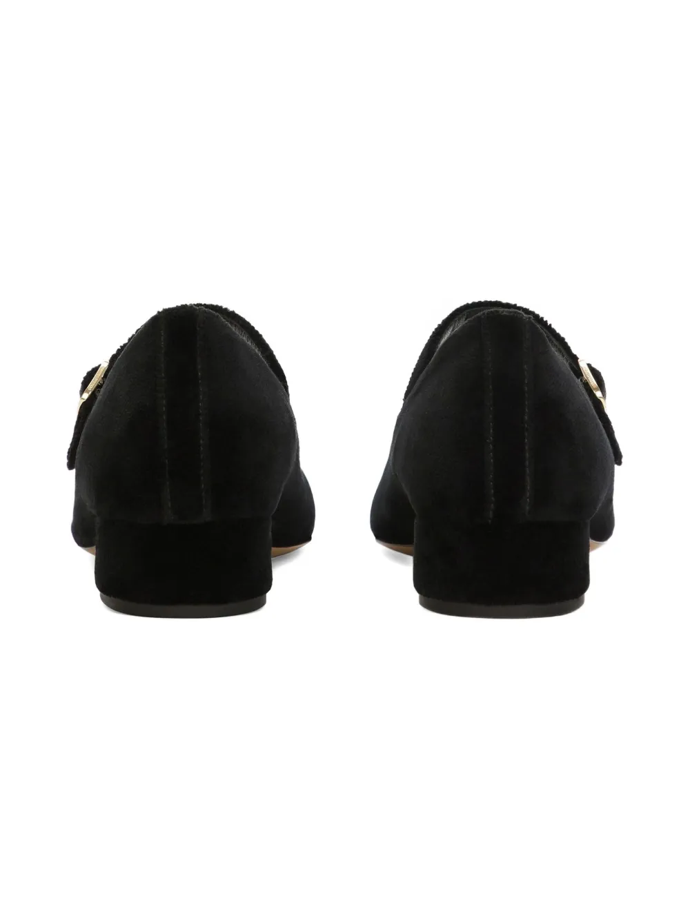Dolce & Gabbana Kids Fluwelen Mary Jane schoenen Zwart