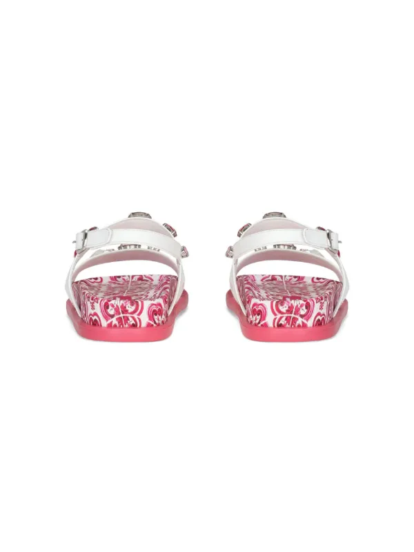 Dolce & Gabbana Kids マジョリカ ビジュートリム サンダル