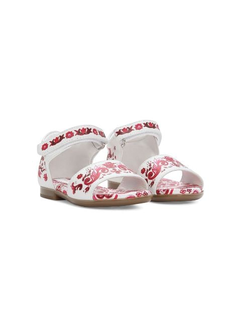 Dolce & Gabbana Kids - Majolica-print open toe sandals