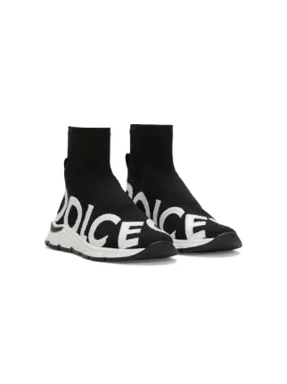 【新品】DOLCE&GABBANA ソックススニーカー　40 Dolce & Gabbana Kids logo-print sock-style Sneakers | Black | FARFETCH