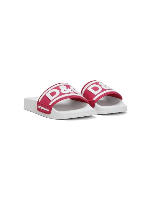 Dolce & Gabbana Kids logo-embossed slip-on slides