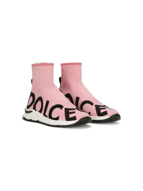 Dolce & Gabbana Kids logo-jacquard sock sneakers