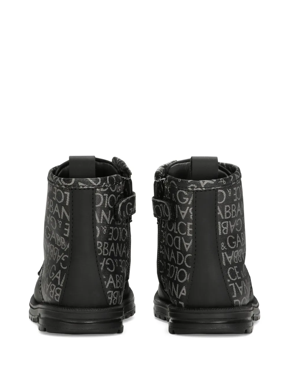 Shop Dolce & Gabbana Logo-print Boots In Black