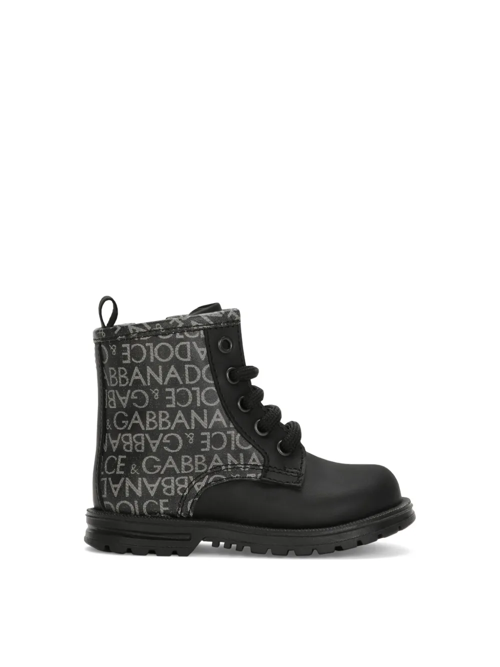 Shop Dolce & Gabbana Logo-print Boots In Black