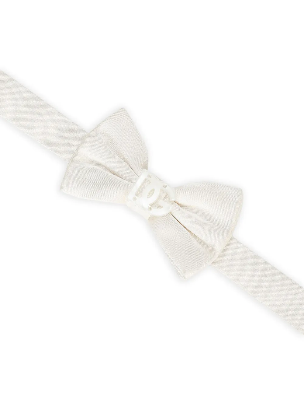 Dolce & Gabbana Kids Zijden vlinderdas met parelmoer Wit
