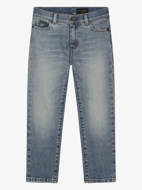 Dolce & Gabbana Kids logo-print skinny jeans