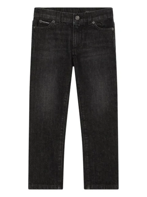 Dolce & Gabbana Kids stonewashed straight-leg jeans 