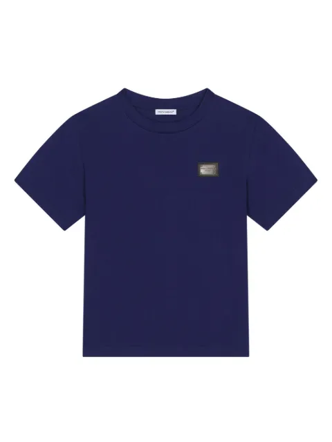 Dolce & Gabbana Kids logo-plaque cotton T-shirt