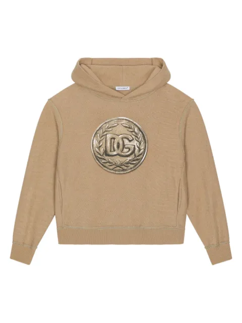 Dolce & Gabbana Kids coin-print cotton hoodie