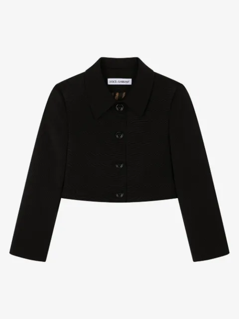 Dolce & Gabbana Kids single-breasted cropped blazer