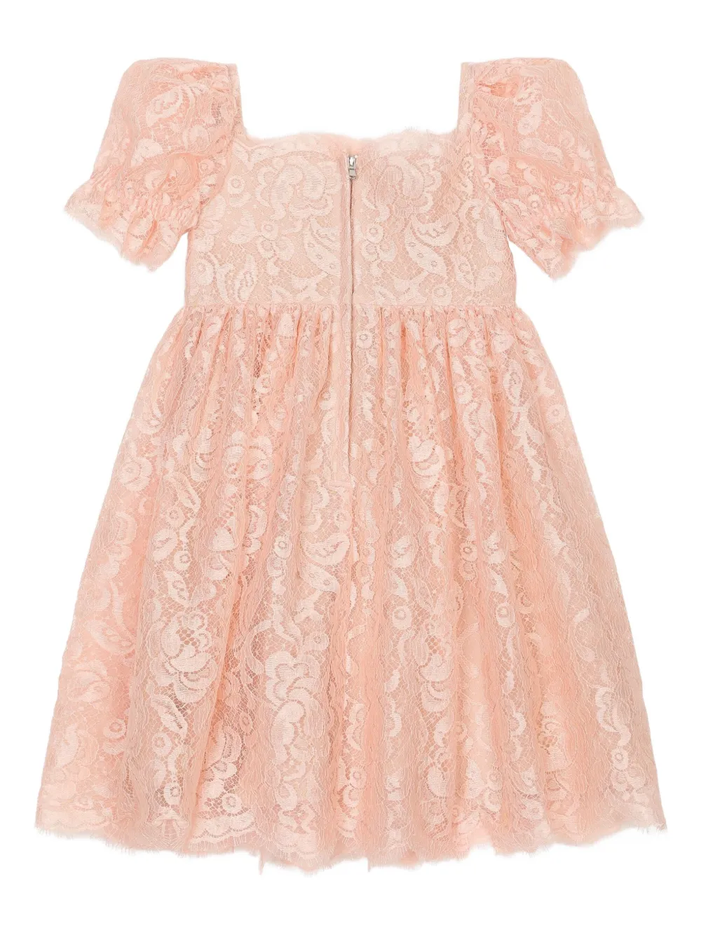 Dolce & Gabbana Kids short-sleeve lace dress Roze
