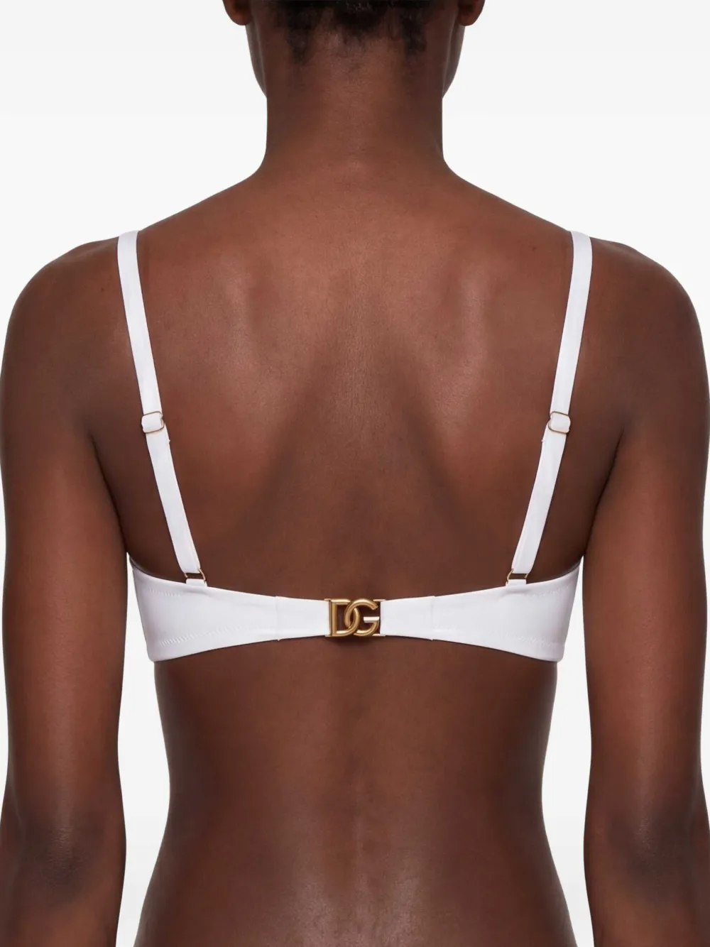 Dolce & Gabbana Bikinitop met logoplakkaat Wit