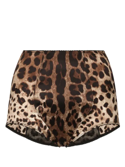 Dolce & Gabbana leopard-print high-waisted briefs