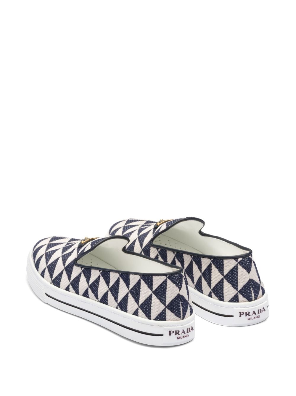 Shop Prada Symbole Slip-on Sneakers In White