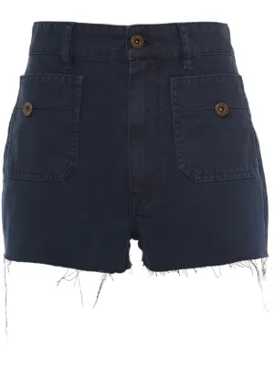 Miu Miu Drill high-waisted Shorts - Farfetch