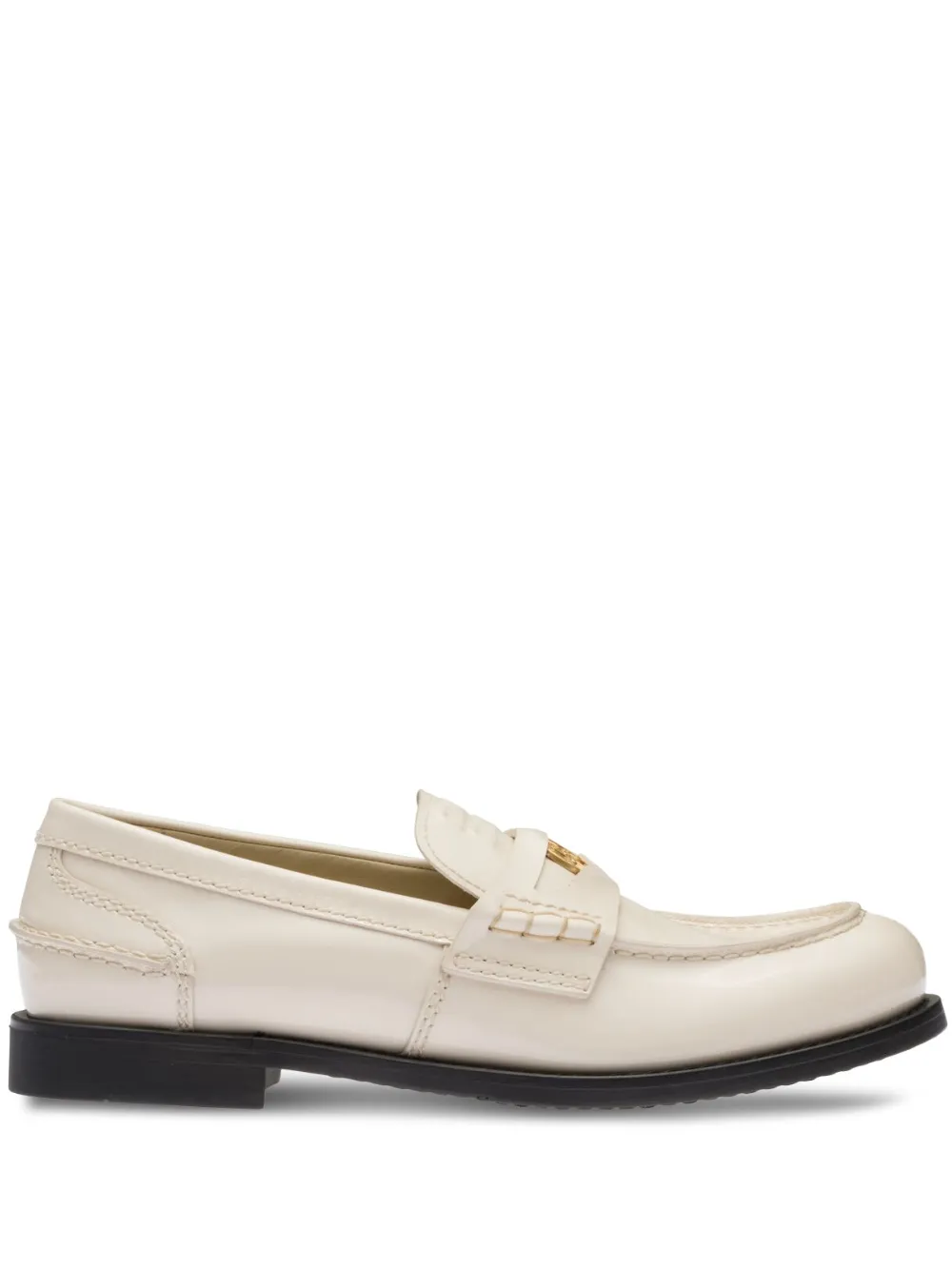 MIU MIU PATENT LEATHER PENNY LOAFERS