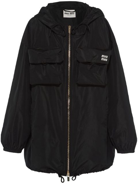 Miu Miu cargo-pocket zip-up coat