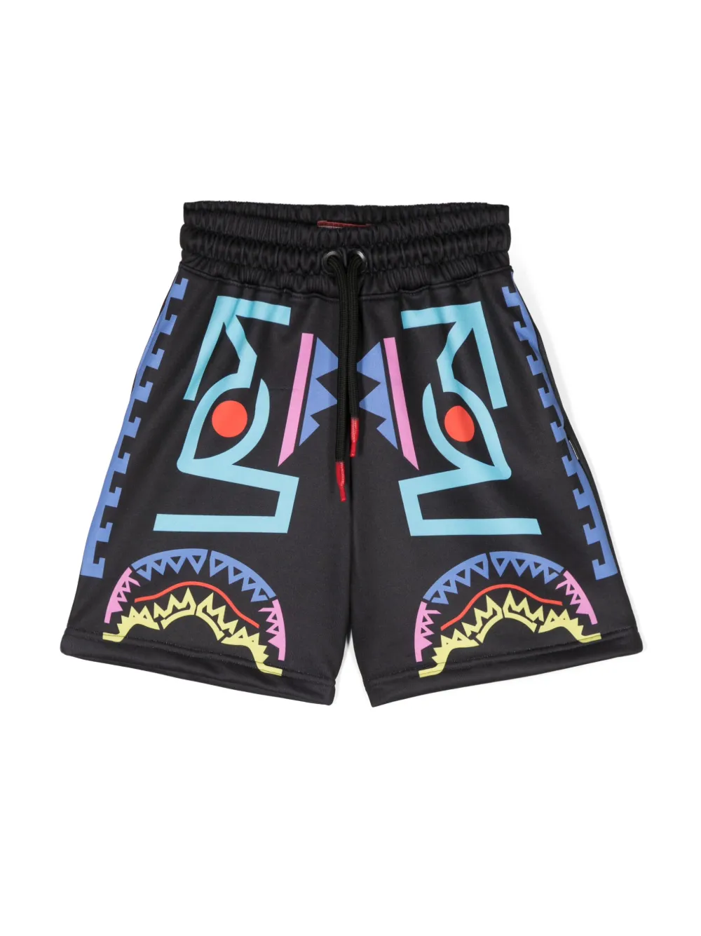 Sprayground Kid Kids' Graphic-print Bermuda Shorts In Black