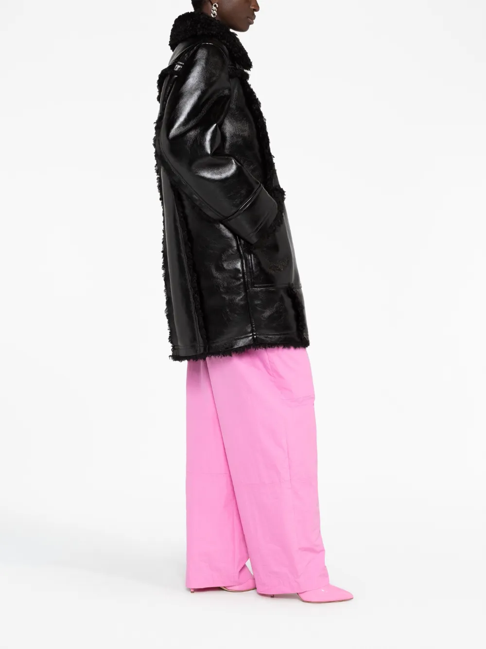 ★STAND STUDIO★ Ramona coat black 61966906289000 6196690628 STAND STUDIO Ramona faux-leather Coat | Black | FARFETCH