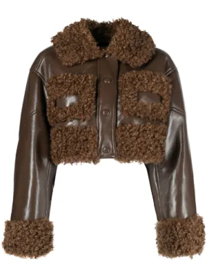 STAND STUDIO Charmaine Reversible faux-shearling Jacket - Farfetch