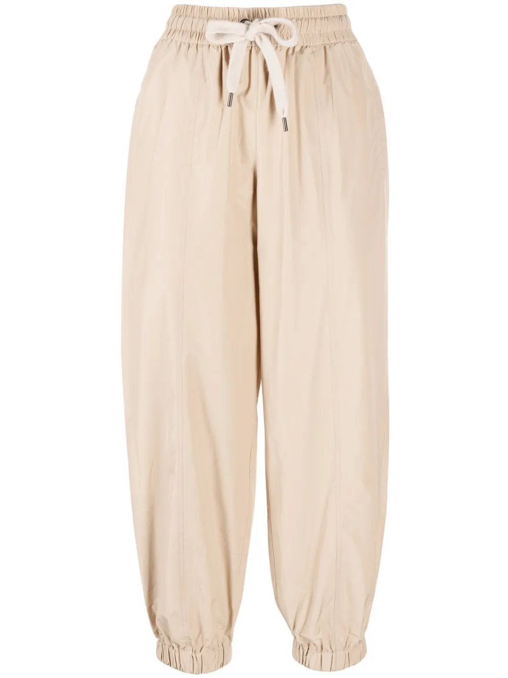 Brunello Cucinelli Broek met trekkoordtaille Beige
