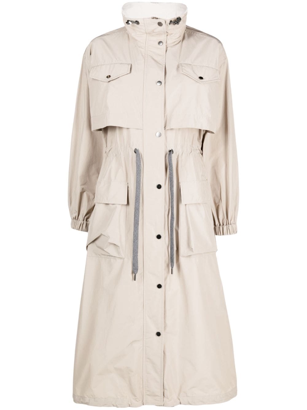 Brunello Cucinelli drawstring-waist Trench Coat - Farfetch