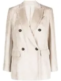 Brunello Cucinelli double-breasted corduroy blazer - Neutrals