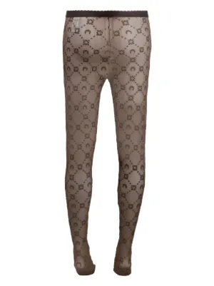 Moonogram Mesh Flock Tights • Marine Serre
