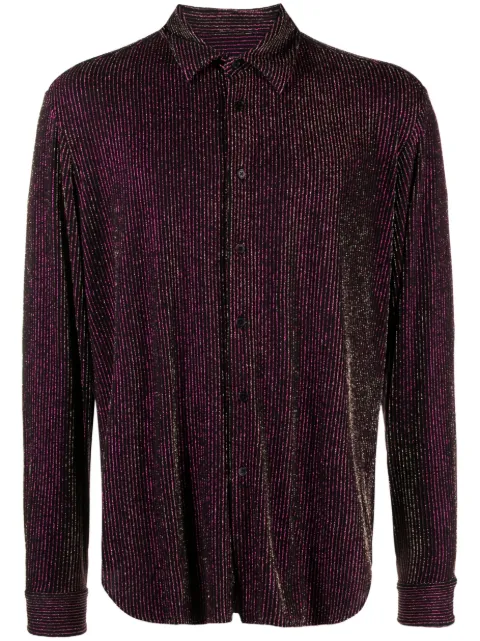 Martine Rose metallic stripe-pattern shirt