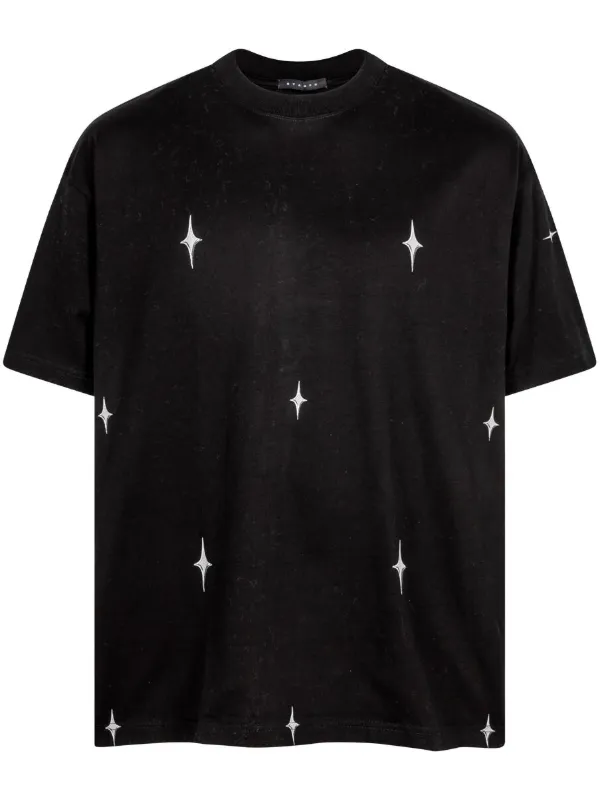 Stampd Chrome Star Cotton T shirt Black FARFETCH TR