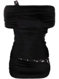 Marine Serre Body Shelter off-the-shoulder top - Black