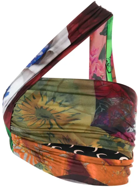 Marine Serre Shelter mix-print bandeau top