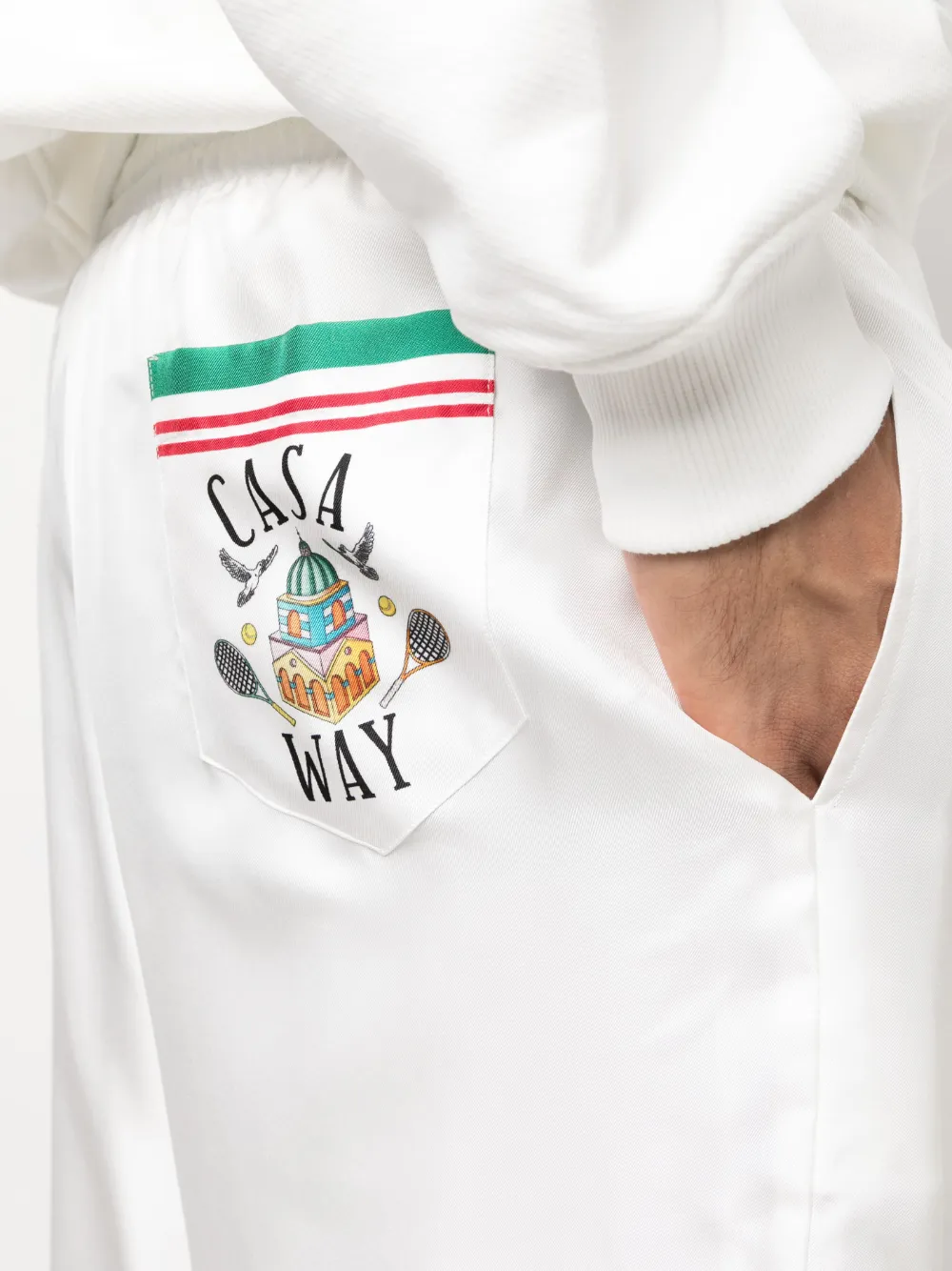 Casablanca Shorts In Seta Bianca In White