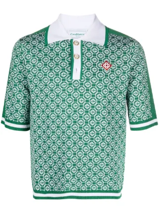 Casablanca monogram-jacquard Polo Shirt - Farfetch