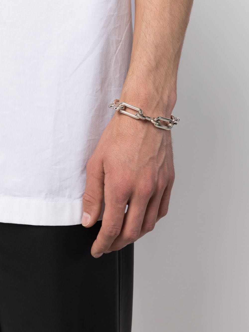 Shop Charlotte Chesnais Binary Chain Bracelet In Silver