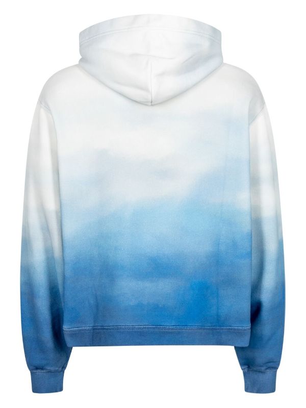 No Boundaries M Cropped Hoodie Positive Vibes Blue Ombre