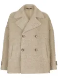 Dolce & Gabbana double-breasted brushed peacoat - Neutrals