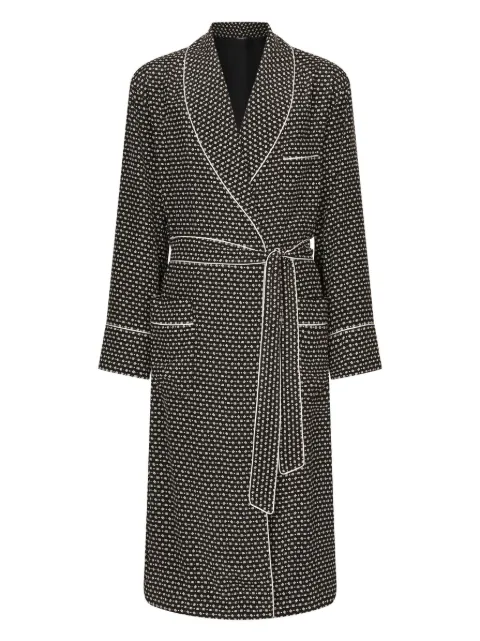 Dolce & Gabbana logo-print silk robe