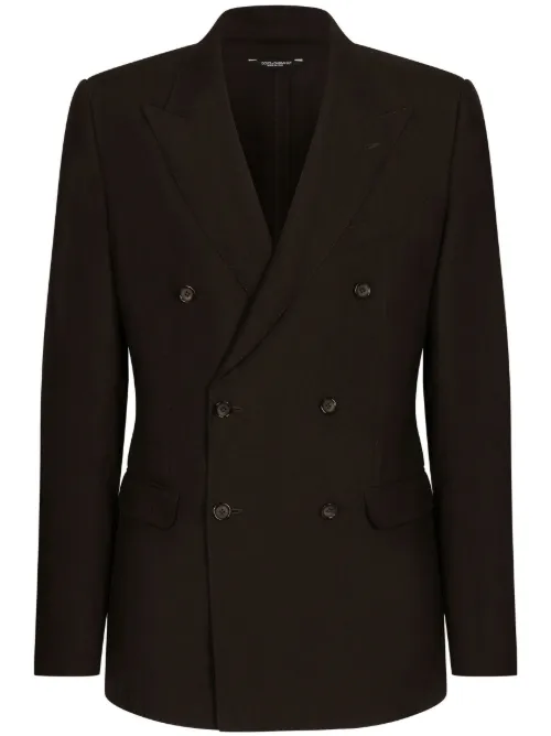 Blazer en lin à boutonnière croisée - Dolce & Gabbana - Modalova