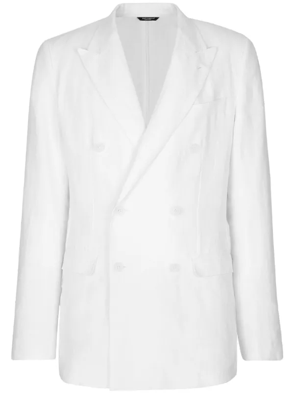 Dolce Gabbana double-breasted Suit Jacket White FARFETCH IN