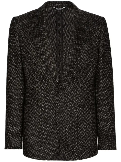 Dolce & Gabbana single-breasted bouclé blazer
