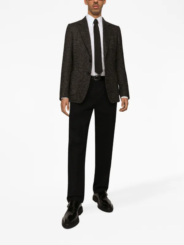 Dolce & Gabbana ブークレ シングルジャケット | ブラック Dolce & Gabbana ブークレ シングルジャケット | ブラック