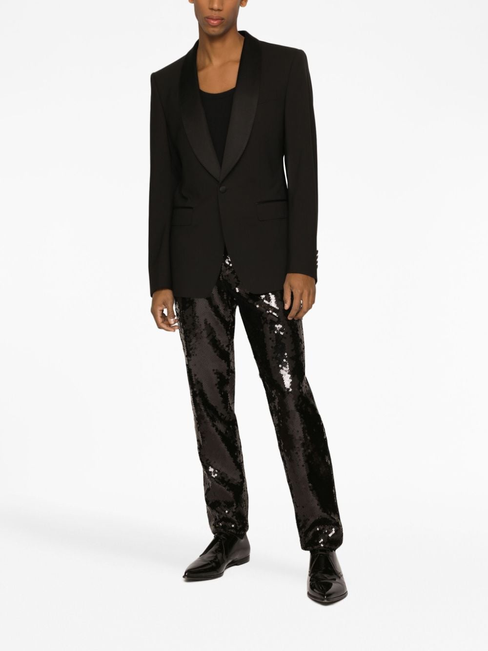 Shop Dolce & Gabbana Sicilia-fit Tuxedo Jacket In Black