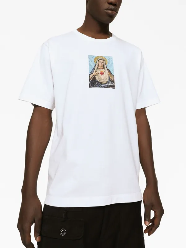 Dolce & Gabbana graphic-print Cotton T-shirt | White | FARFETCH