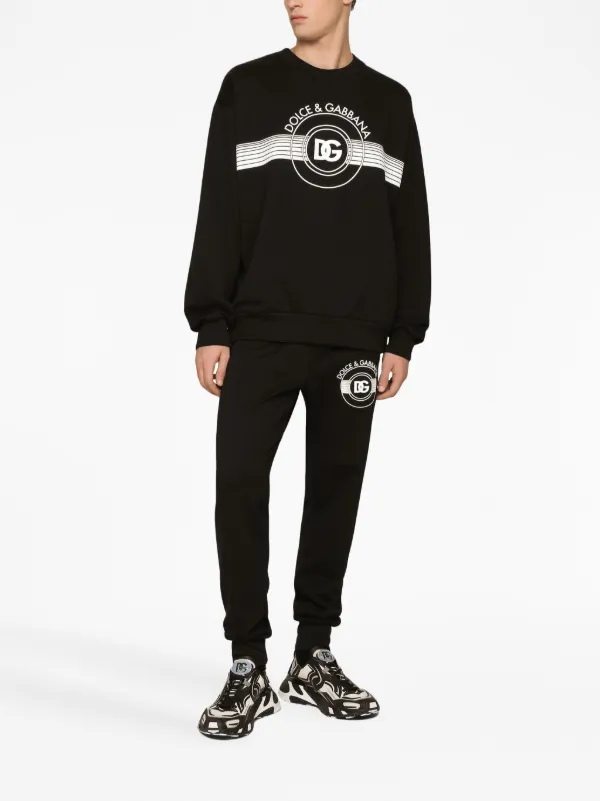 スウェット・トレーナー DOLCE & GABBANA BLACK COTTON SWEATSHIRT スウェット・トレーナー DOLCE & GABBANA BLACK COTTON
