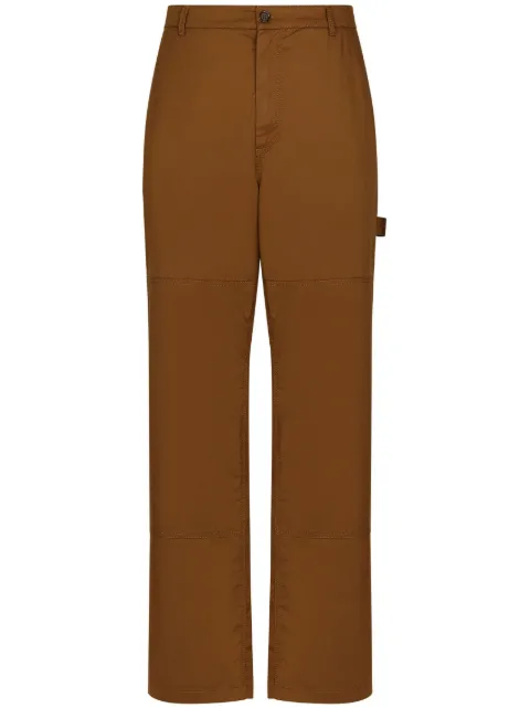 Dolce & Gabbana logo-patch straight-leg trousers