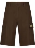 Dolce & Gabbana logo-plaque cargo shorts - Brown